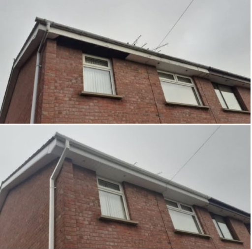Direct Roofing And Plastics Guttering Before And After Medium